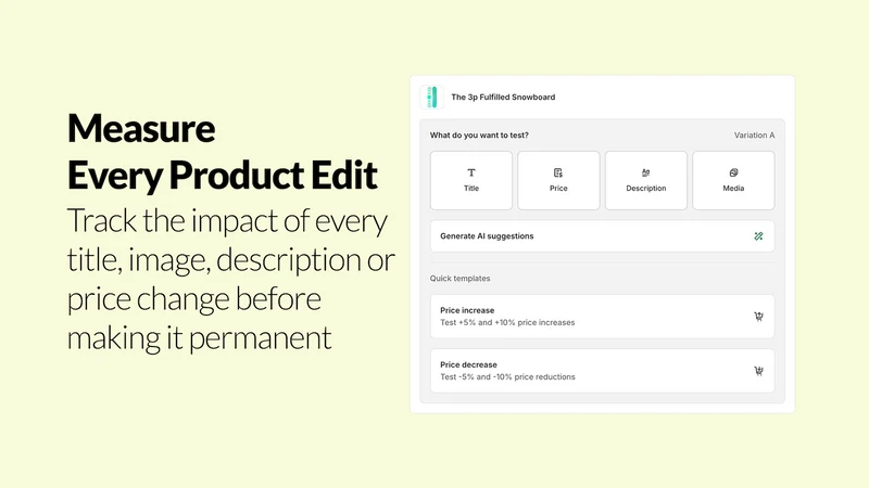 Abee ‑ A/B test your products
