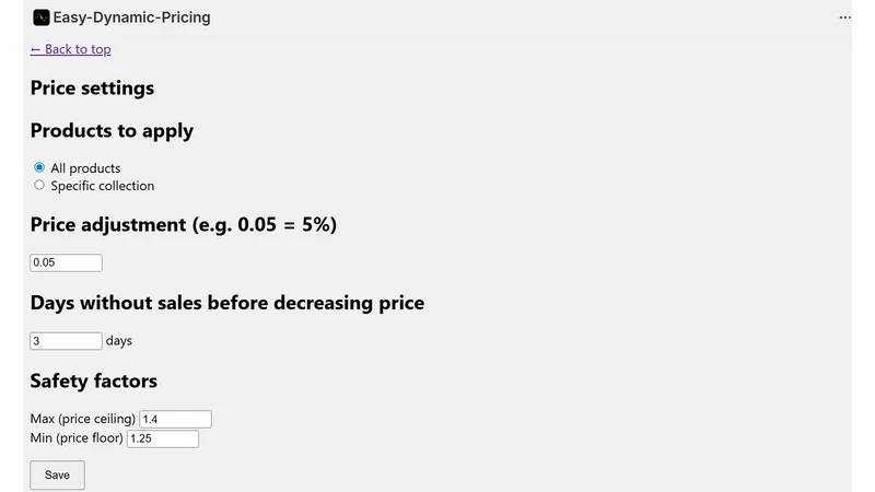 Easy Dynamic Pricing