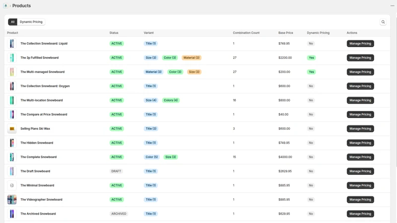 UX Smart Variant Pricing