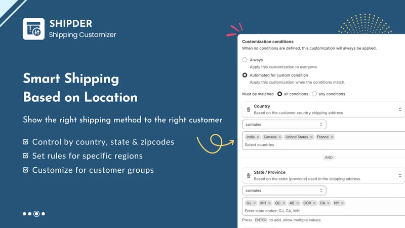 Shipder: Hide/Rename Shipping