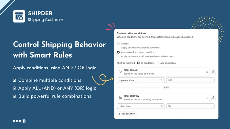 Shipder: Hide/Rename Shipping