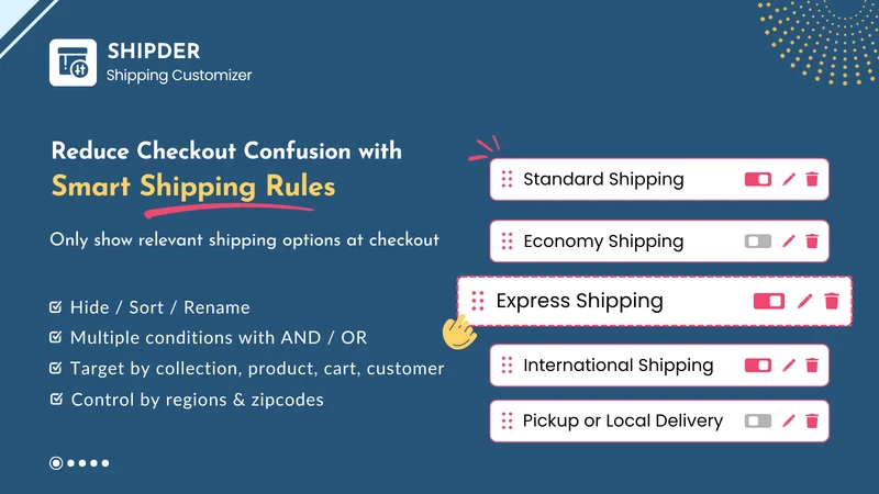 Shipder: Hide/Rename Shipping