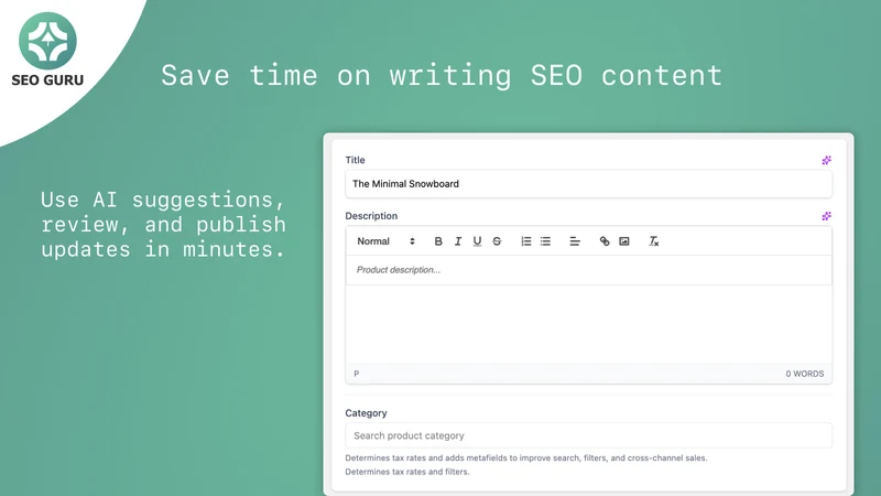 SEO Guru AI SEO & Image Speed