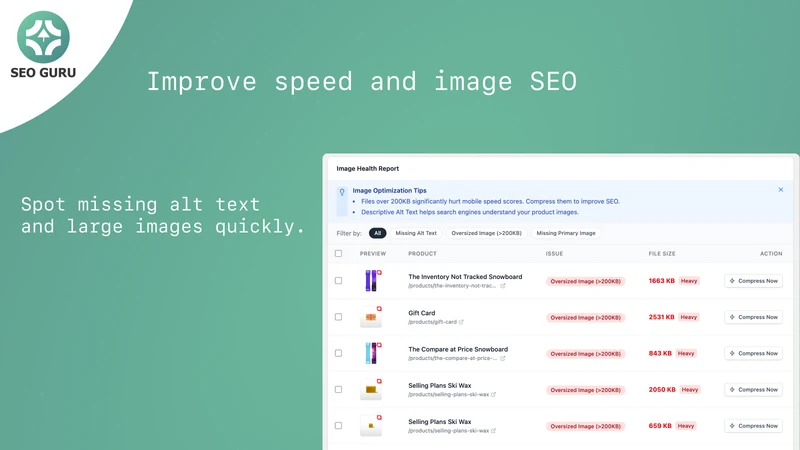 SEO Guru AI SEO & Image Speed