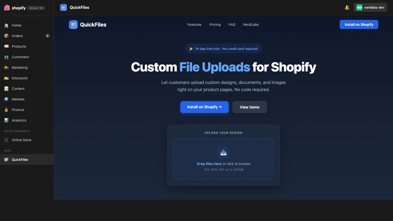 QuickFiles — File Uploads