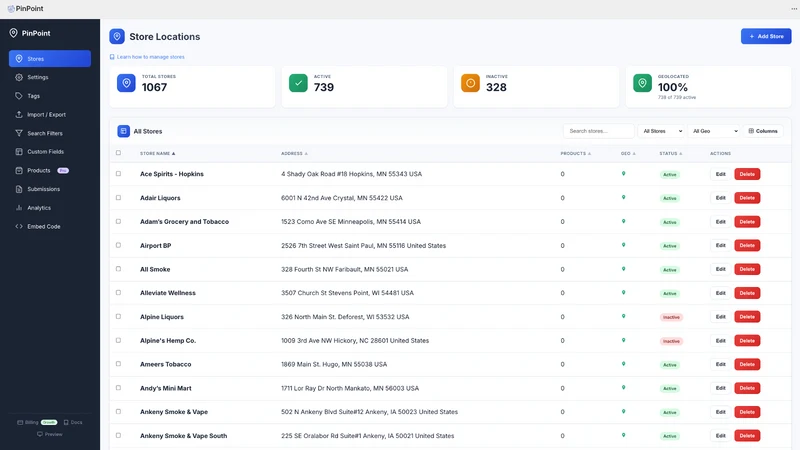 PinPoint Store & Product Map