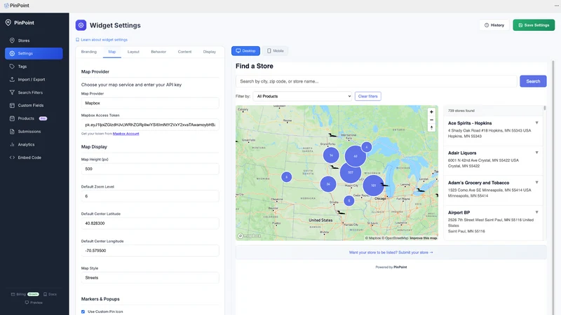 PinPoint Store & Product Map