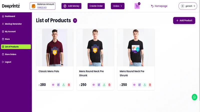 Deeprintz Print on Demand