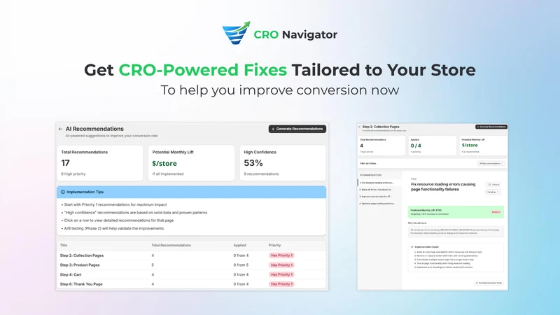 CRO Navigator: Funnel Insights