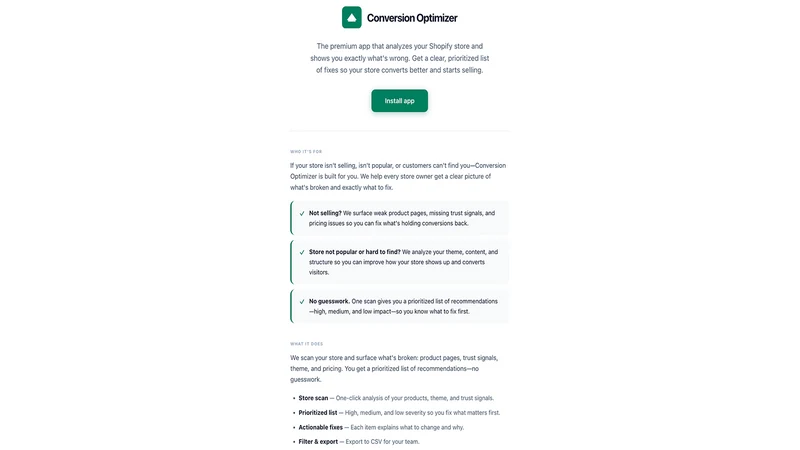 Conversion Optimizer