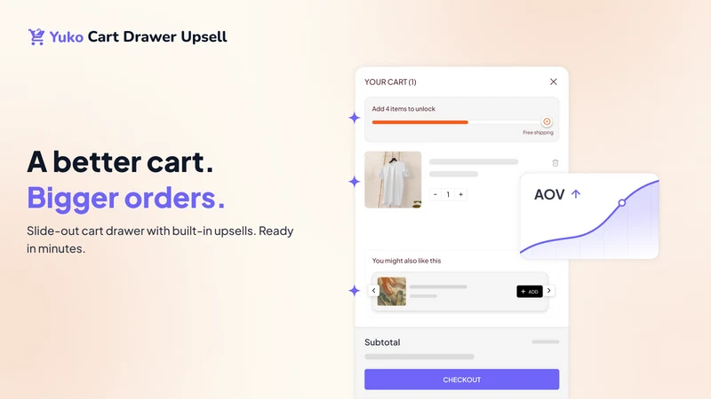 Yuko Slide Cart Drawer Upsell