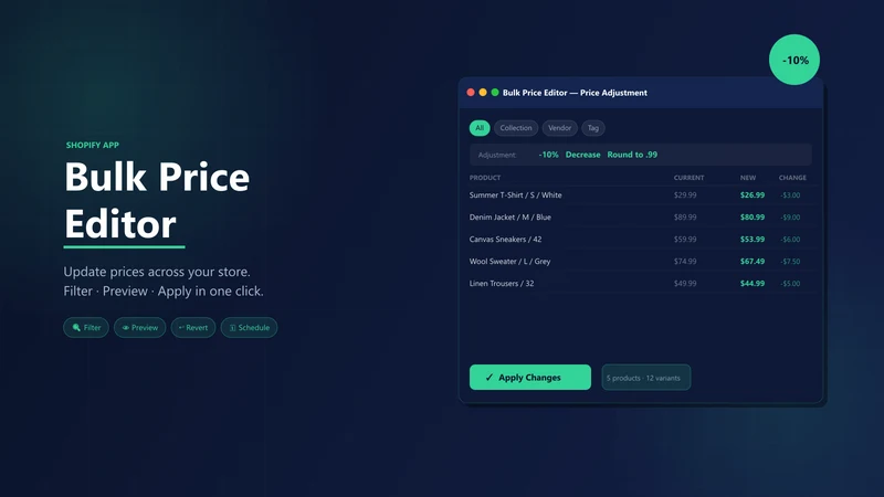 Bulk Price Editor