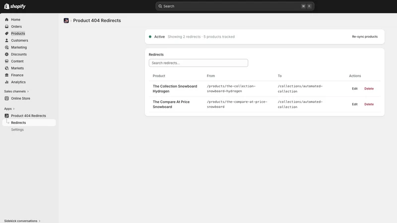 Product 404 Redirect byStenild