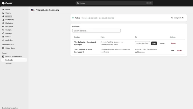 Product 404 Redirect byStenild