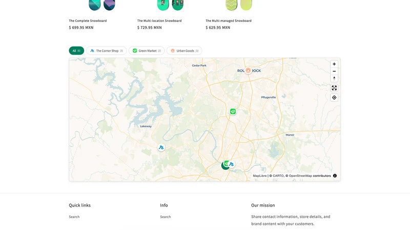 mapped ‑ Store Locator