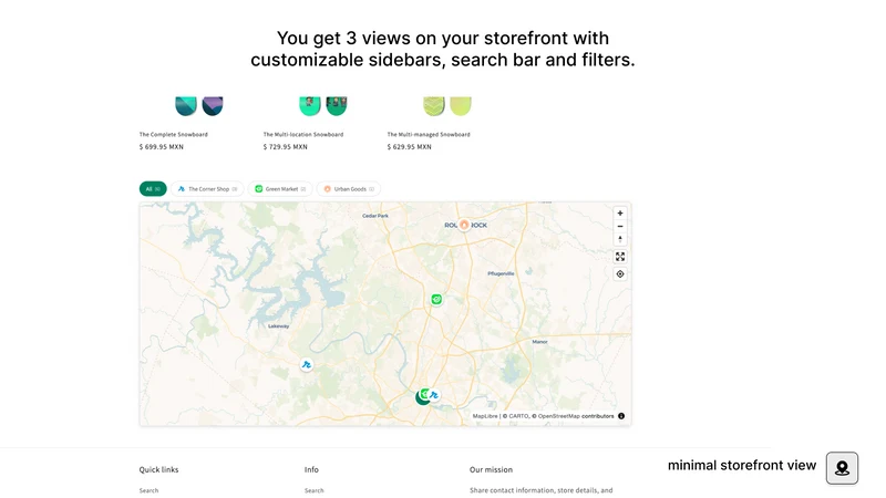 mapped ‑ Store Locator