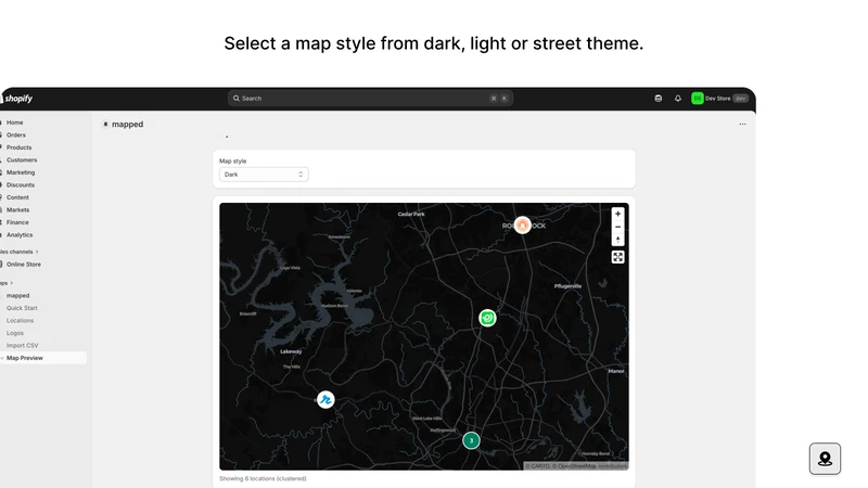 mapped ‑ Store Locator