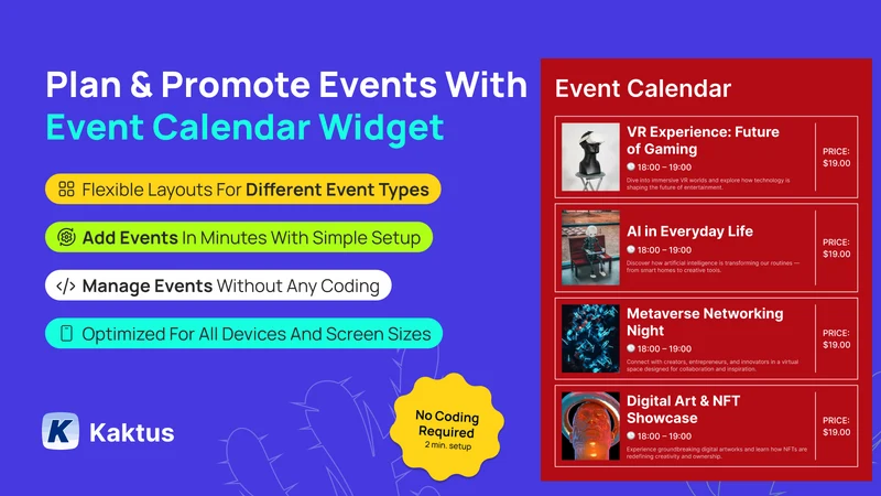 K: Event Calendar