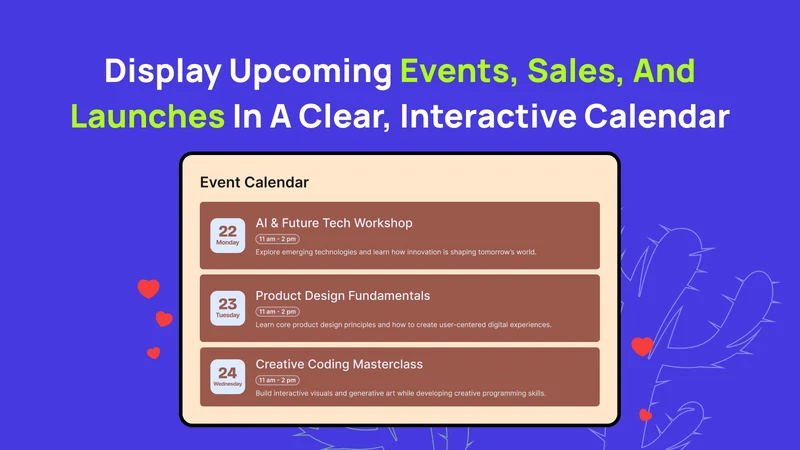 K: Event Calendar