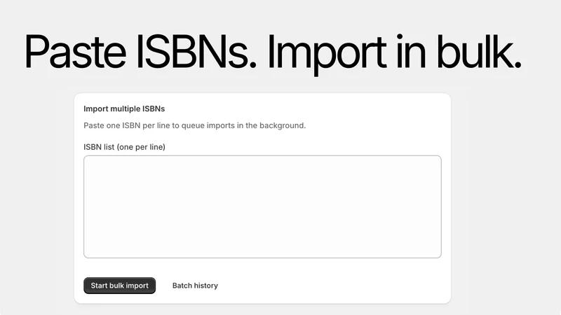 (ISBN) Book Importer Pro