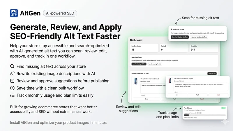 AltGen ‑ AI Alt Text for SEO