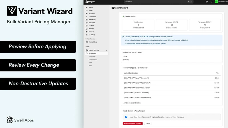 Variant Wizard ‑ Price Manager