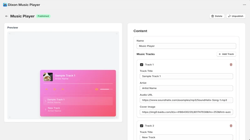 Dixon Music Player