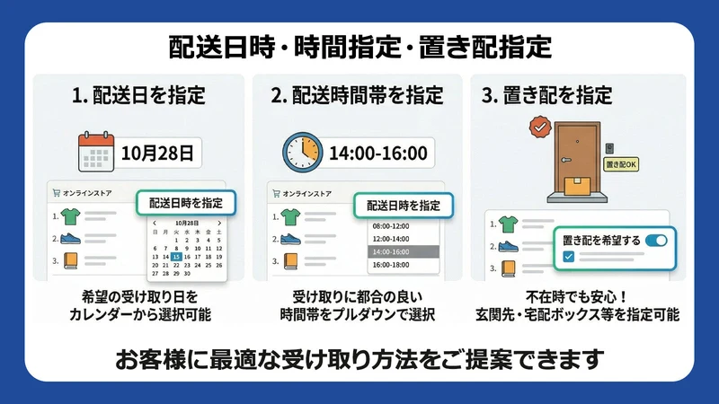 配送日指定.JP ‑ お届け日時・時間帯指定・置き配も対応