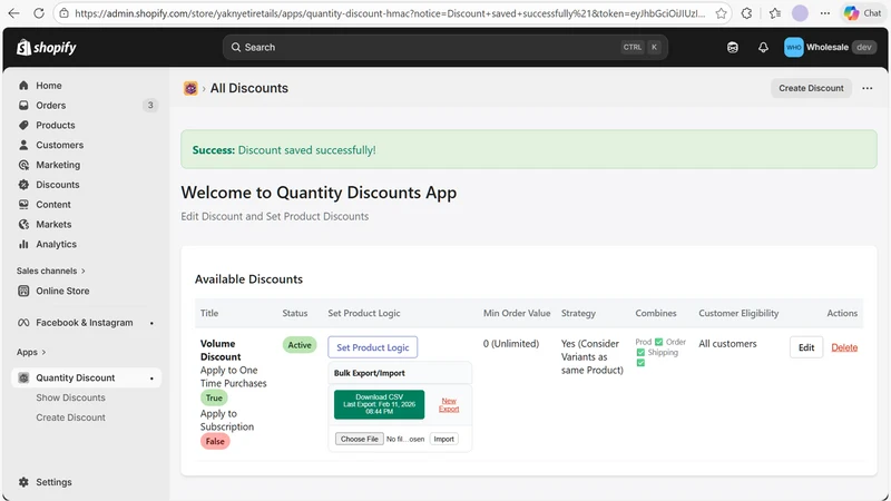 Wholesale Discounts Pro