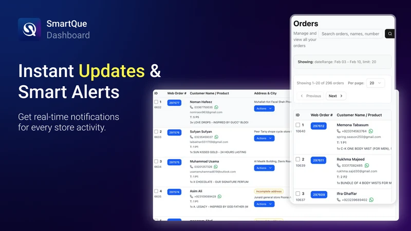 Smart Que: Order Management