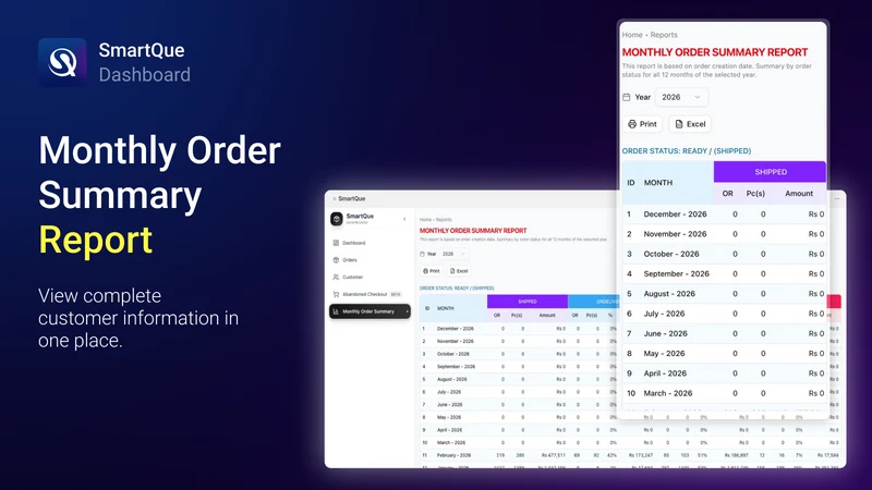 Smart Que: Order Management