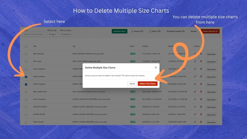 Chartify – Smart Size Charts