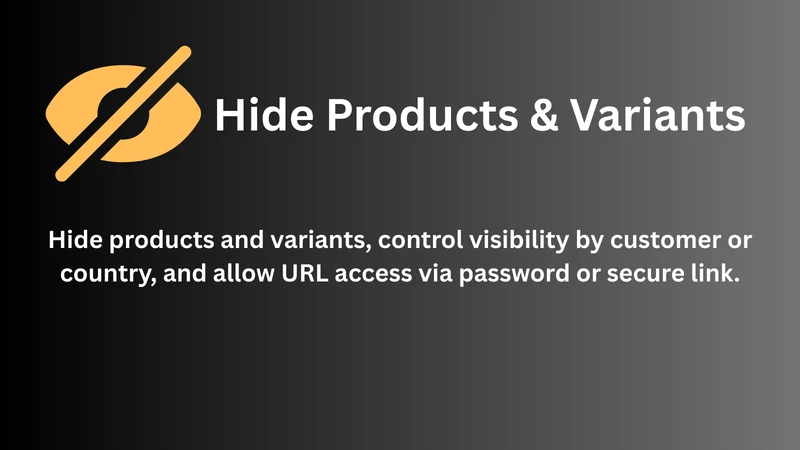 BLNK: Hide Products & Variants