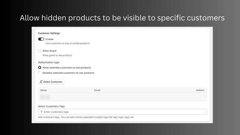 BLNK: Hide Products & Variants