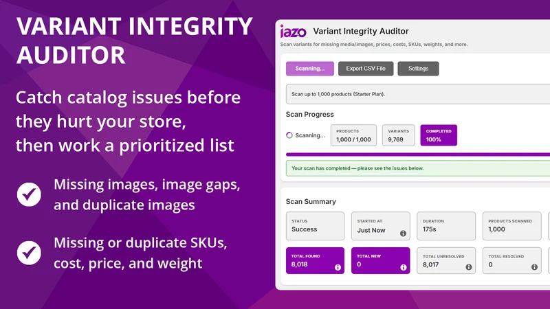 iazo Variant Integrity Auditor