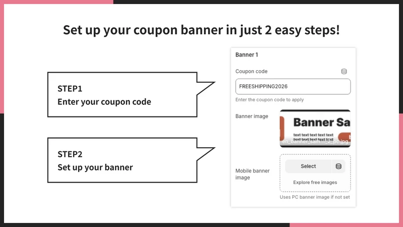 UR: One‑Click Coupon Banner