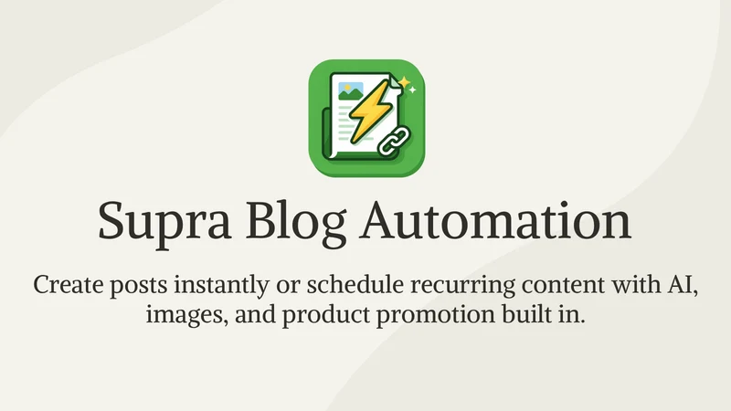 Supra Blog Automation