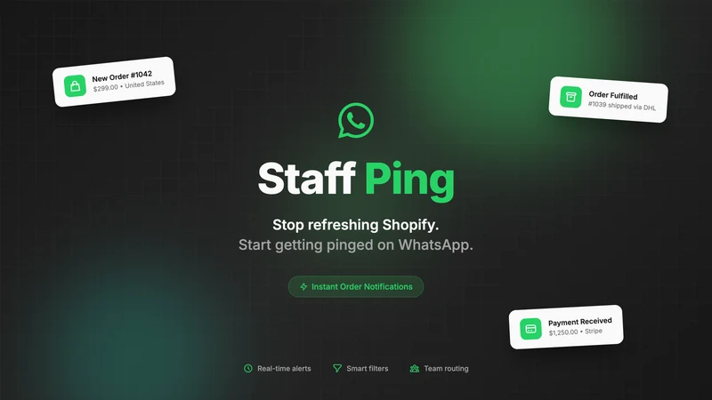 StaffPing Order Notifications