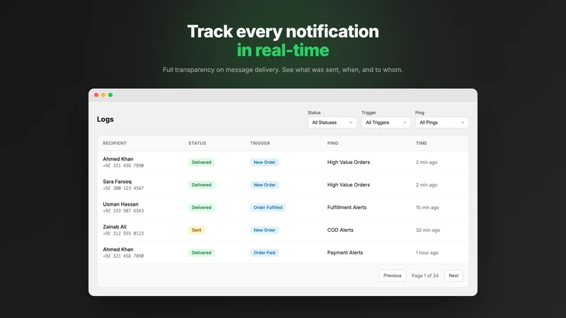 StaffPing Order Notifications