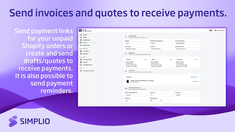 Simple Invoice ‑ Order Printer