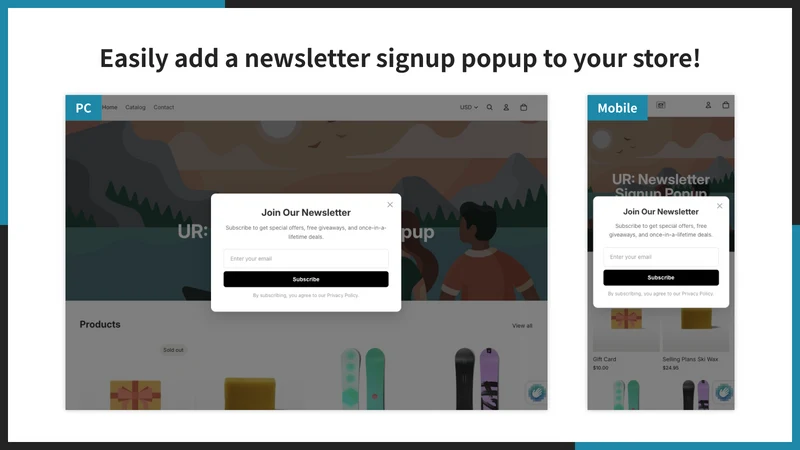 UR: Newsletter Signup Popup