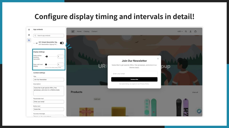 UR: Newsletter Signup Popup