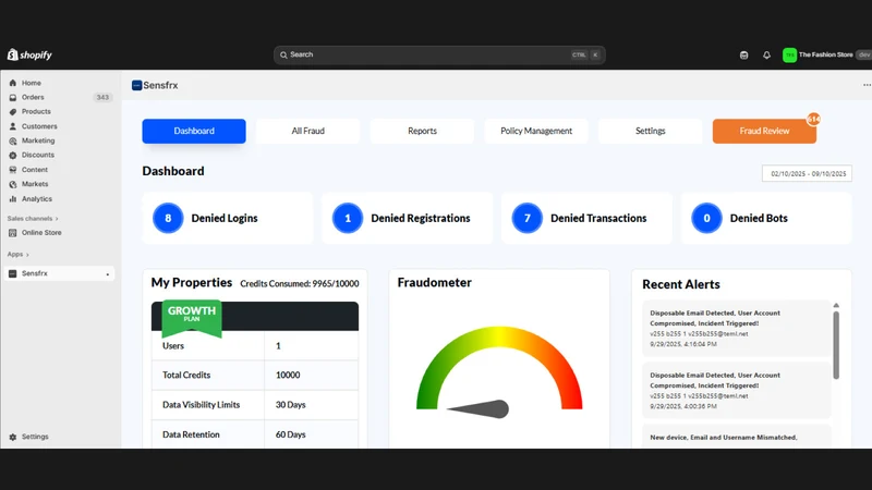 Sensfrx Fraud Prevention