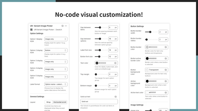 UR:Variant Image Picker｜Swatch