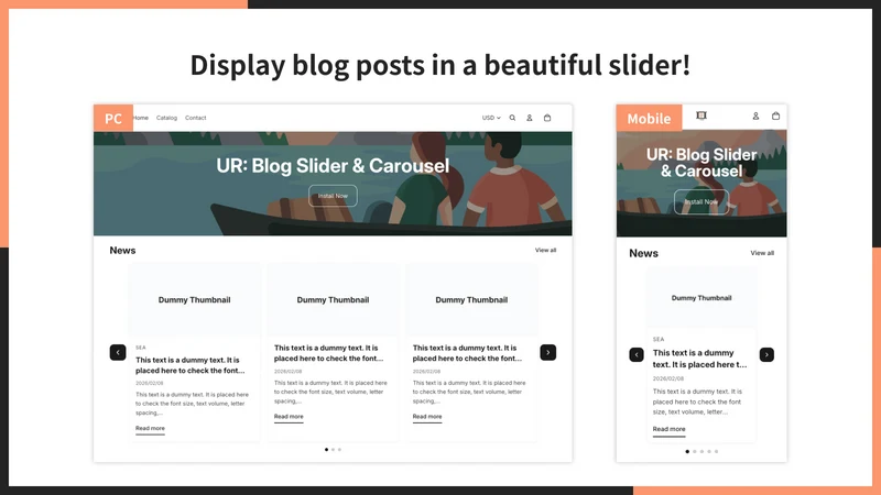 UR: Blog Slider & Carousel