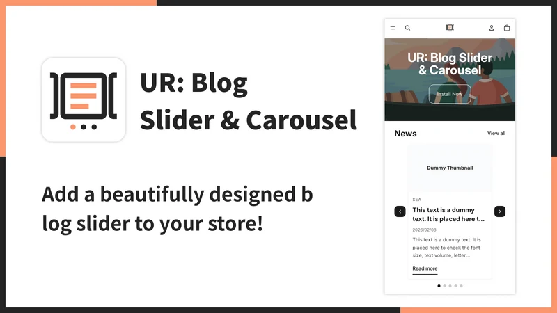 UR: Blog Slider & Carousel