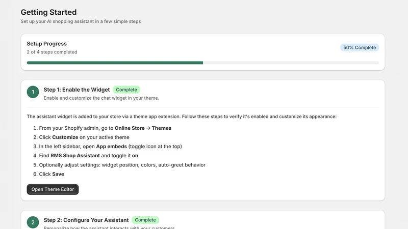 RMS Chat Assistant (AI)