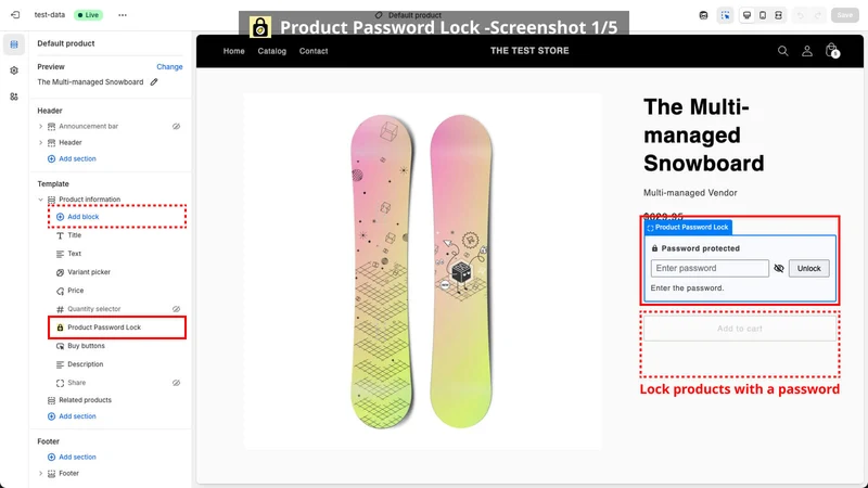 Product Password Lock
