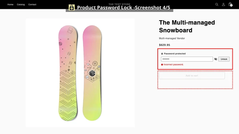 Product Password Lock