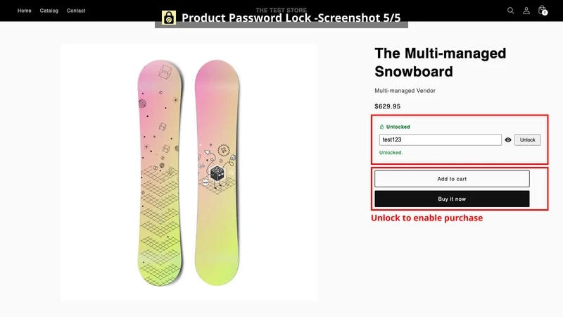 Product Password Lock